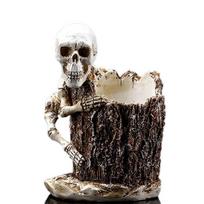 Unique American Style Skeleton Pen Holder For Halloween Themed Desk Decoration Wooden Stake