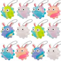 12Pack Pop Fidget Toys Bulk 3D Stress Ball Toy, Party Favors for Birthday, Sensory Toys Bulk Squeeze Toys, Stress Relief, Easter Basket Stuffers