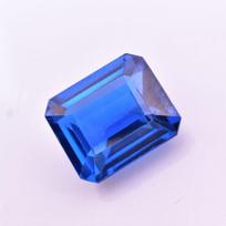 15x12mm Emerald Cut CERTIFIED Natural Blue Sri Lankan Sapphire Loose Gemstone 15 mm mėlyna