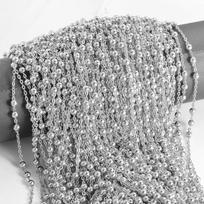 Wholesale 1m/lot Stainless Steel Beaded Chain Link Ball Chain DIY Necklaces Bracelet Anklet Jewelry Making Accessories 1 Meter sidabras