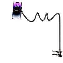 70/80/90/120cm Cell Phone Holder Flexible Bedside Clip Mount Folding Phone Spiral Holder  Lazy black 80cm  phone