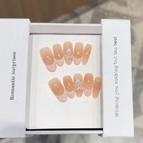 [Taoyao Zhuzhuo] Hand-worn nail pads, purely handmade whitening ins wind nail pads, wearing armor XS