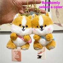 Charming Yellow Corgi Plush Backpack Keychain Soft Toy Cartoon Dog Doll Accessory