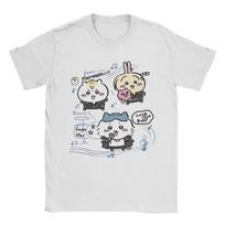 Chiikawa Usagi Music T-Shirt Men Women  Casual 100% Cotton Tee Shirt Crew Neck Short Sleeve T Shirt Summer Tops S įvairiaspalvis