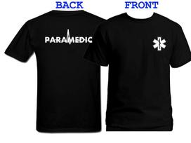 Paramedic  T-shirt Medic Gifts Front & Back Print  S Wear Size S-3XL S įvairiaspalvis