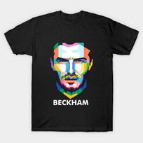 Men Black Print T-shirt David Beckham No-Cut Transfer Paper Print Cotton Tshirt S įvairiaspalvis