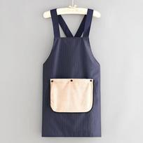 Sleeveless Kitchen Apron Anti-fouling Catering Work Clothes Portable Cooking Baking Bibs  Universal mėlyna