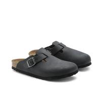 Birkenstock Boston Unisex Leather Casual One-Strap Slippers Black 0059461 43
