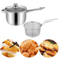 Deep Frying Pot ,Fryer Pan, for Electric Gas Stoves, Fryer Stainless Steel Soup Kitchen