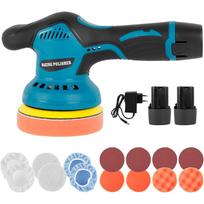 Buffer Polisher 12V Cordless Battery Powered Electric Polishing Machine with 8 Adjustable Speed Rechargeable Hand-held Car Waxing Tool mėlyna
