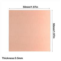 1pc Rectangle Copper Flat Bar Multiple Sizes High Purity Copper Bar Stock T2 Pure Coppers Flat Electroplating