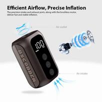 BSCOBBER A5mini Portable Air Pump Portable Rechargeable Wireless Bicycle Accessories Tire Inflator  100PSI High Pressure ruda