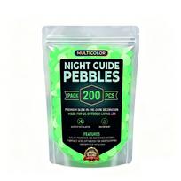 200/400pcs Night Guide Pebbles Luminous Stepping Stones Glow-in-the-Dark Garden Stones for Driveway Landscape Walkway