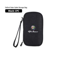 Car Charger Data Cable USB Bag Headphones Travel Storage Bag For Alfa Romeo 159 Giulietta 156 147 Giulia Mito GT Stelvio Spider