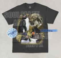 Three Rockhopper Penguin T- Shirt Funny Animal Lover Meme Graphic Unisex  Shirt 4XL