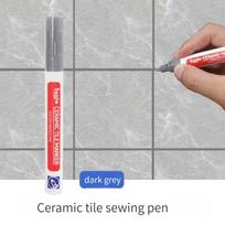 Ceramic Tile Pen Wall Grout Restorer Pen Repair Marker Grout Filler Pen for Restoring Tile Wall Floor Bathrooms Kitchen White