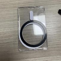 Clear Magnetic Card Holder Wallet Case Sleeve For Magsafe iPhone 15 16 14 13 12 Pro Max 16Plus 13 Mini Samsung Phone Hard Cover