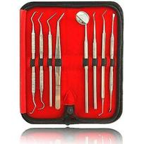 8er Tartar Remover Dental Care Set Dental Set Dental/dentist Instrument Tooth Cleaning Dental Tissue Dental Tartar Tartar Stainless Steel With Carryin