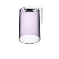 No Drill Toothbrush Cup Wall-Mounted Mouthwash Cup Magnetic Back Flip Cup  Toiletry Storage violetinė