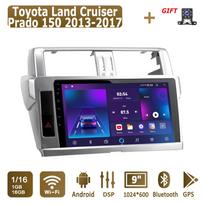 Android Carplay automobilinis radijas, skirtas Toyota Land Cruiser Prado 150 2013-2017 Multimedijos grotuvo galvos blokas Stereo GPS navigacija BT WIFI 4+64GB 1+16GB