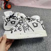 New Guochao [Black and White Panda] High Street Graffiti Platform Men's and Women's Design Harajuku Casual Little White Shoes Board Shoes 36