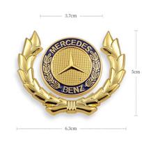 Emblema su sparnais, žvaigždės formos variklio dangčio ženklelis, auksinis automobilio variklio dangčio priekinis chromuotas logotipas, prabangiai padengtas „Mercedes Benz“ variklio dangčiu su sparnu auksinė