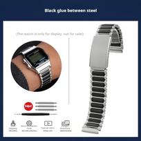 AE1200 Watch strap For Casio A158 A159 A168 AE-1200 AE1300 AR1100 18MM stainless steel watchband Men metal bracelet Accessories Width 18mm