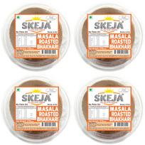 SKEJA By Satvik Foods Masala Roasted Bhakhari| Bhakri Snacks |No Palm Oil|Made With Sunflower Oil Bhakhri 170 Gram (Pack of 4) (Masala)