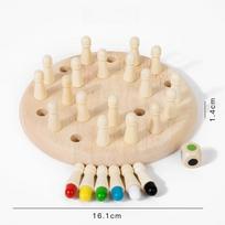 Memory Wooden Match Stick Chess Color Game Board Puzzles Montessori Educational Toy Cognitive Ability Learning Toys For Children