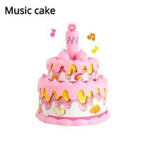 Tortas Gimtadienio Žaislas Su Šviesomis Muzika Apsimestinis Žaidimas Maistas Virtuvės Žaislas Princesės Arbatos Laiko Žaislas Desertinis Dovana Mažiems Vaikams Mergaitėms Berniukams
