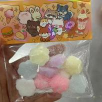 Mini 10/20/30Pcs Flocking Squishy Kitty Paw Stress Easing Decompression Toy Pinching Squeeze Cat Paw New Fidget Toy Gift