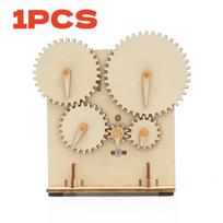Wooden Stem Mechanical Gear Diy 3D Puzzle Science Stem Model Building Kits Laser Cutting Action By Clockwork Gift Toys For Kid