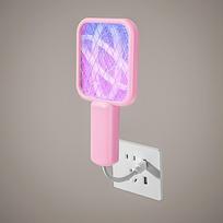 Bendable Handle UV Light  Mosquito Trap Adjustable Direction Mosquito Killer Lamp  Outdoor rožinė