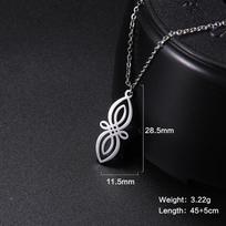 LIKGREAT Celtics Infinity Knot Necklace for Women Men Love Knot Charm Choker Lucky Stainless Steel Jewelry Valentine's Day Gift