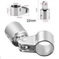 316 Stainless Steel Boat Bimini Marine Hardware Slide Jaw Sleeve Pipe Durable Top Fitting 22mm