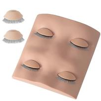 2 Pairs Replacement Eyelids For Lash Mannequin Head Removable Realistic Eyelids With Eyelashes Mannequin Replacement Eyelids For Lash Practice Makeup