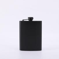1PC Portable Camping White Wine Bottle All Black Lacquered 6oz Portable Outdoor Stainless Steel Wine Jug