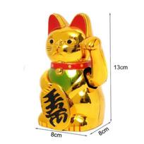 Wealth Waving Hand Cat Chinese Lucky Cat Gold Maneki Neko Cute Lucky Cat Electric Craft Art Home Shop Hotel Shop Decoration M