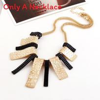 Geometric Alloy Choker Necklace With Electroplated Finish For Women And Men