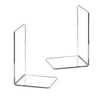 1pc Acrylic Bookends Stand Bookshelf Desktop Decorative Storage Rack gryna