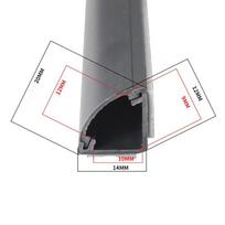 PVC Trikampio formos lizdas Grindų laido dangtelis Lipnus laido apsaugas Prailginimo laidų kanalas Elektros laidų lizdas Kabelių valdymas Kabelis gray