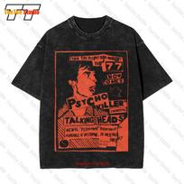 Talking Heads American Rock Band Psycho Killer Poster Vintage Oversized TShirt TS S