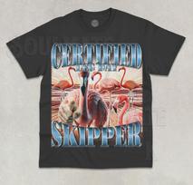 Certified Leg Day Skipper T- Shirt Funny Flamingo Legs Meme Graphic Unisex  Shirt 3XL