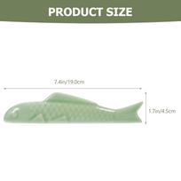 Calligraphy Paper Weight Ceramic Carp Shaped Desktop Paperweight Brush Rest Paper Weight Holder for Chinese Calligraphy Painting šviesiai žalios spalvos