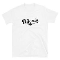 Bitcoin Retro Logo black vintage distressed T- Shirt BTC Crypto Trader Gift Tee L