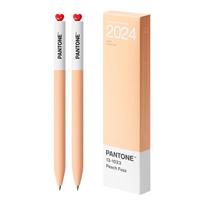 2 vnt./rinkinys KACO x PANTONE Metiniai geliniai rašikliai Kūrybiški MEILĖ Sukamas 0,5 mm Juodas Lygus Rašymas Canetas Estetiški Raštinės Reikmenys