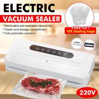 220v 140W 10Pcs Bags Free Vacuum Sealer Best Fully Automatic Portable Household Food Wet Dry Packaging Machine Sealing Include balta