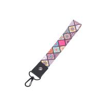 Badge ID Card Short Plaid Holder Hang Strap Key Rope Lanyards Mobile Phone Straps Wrist Band