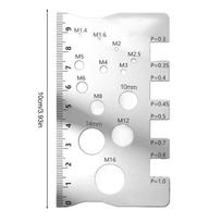 410 Stainless Steel Thread Gauge Screw Measuring Ruler Multifunctional Easy-to-Read Thread Gauge Ruler For Home Industry Repair