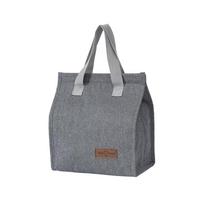 Insulated Bento Bag Lunch Cooler Camping Picnic Tote 3.3L Aluminum Foil Inner Gray 22.5x13cm žalia